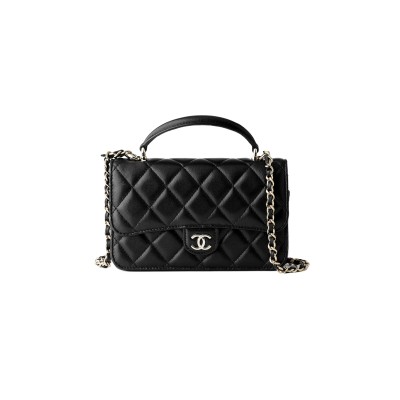 CHANEL 23P WOC CHAIN FLAP SHEEP LEATHER HAND CROSSBODY BAG MINI AP3226 (17*10*4cm)